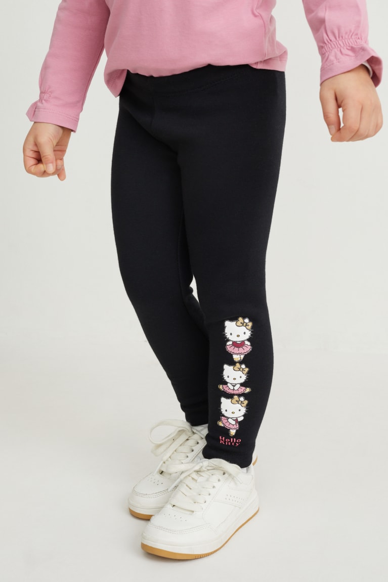 Pantalones C&A Multipack Of 2 Hello Kitty Thermal Leggings Negras | QCTNRF-768