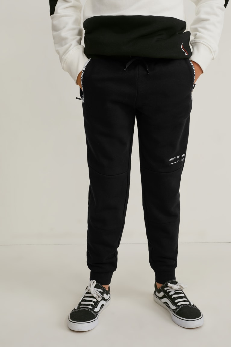 Pantalones C&A Multipack Of 2 Joggers Negras | UNQPMT-382