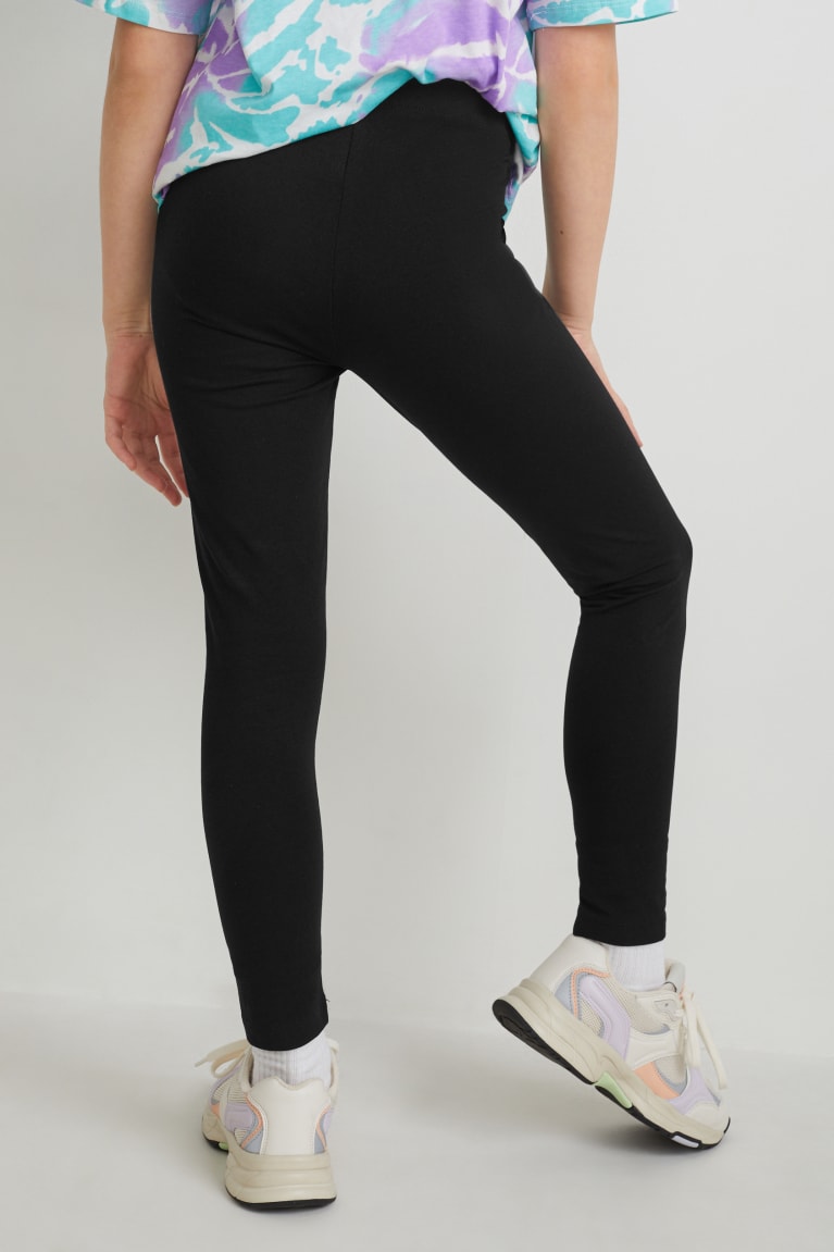 Pantalones C&A Multipack Of 2 Leggings Negras | QOLCWK-546