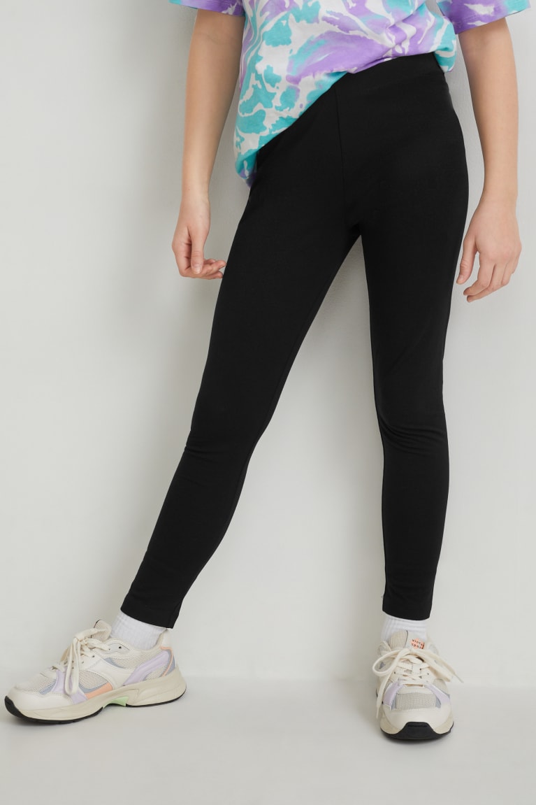 Pantalones C&A Multipack Of 2 Leggings Negras | QOLCWK-546