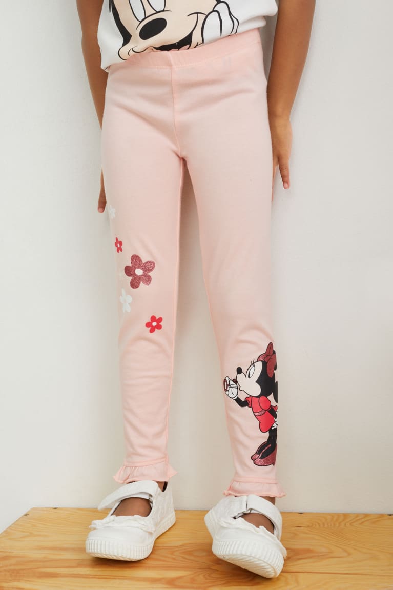 Pantalones C&A Multipack Of 2 Minnie Mouse Leggings Rosas | IXWFRV-692