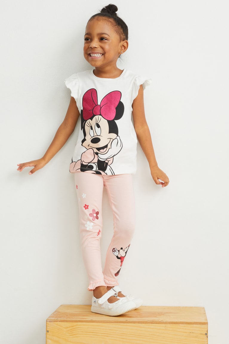 Pantalones C&A Multipack Of 2 Minnie Mouse Leggings Rosas | IXWFRV-692