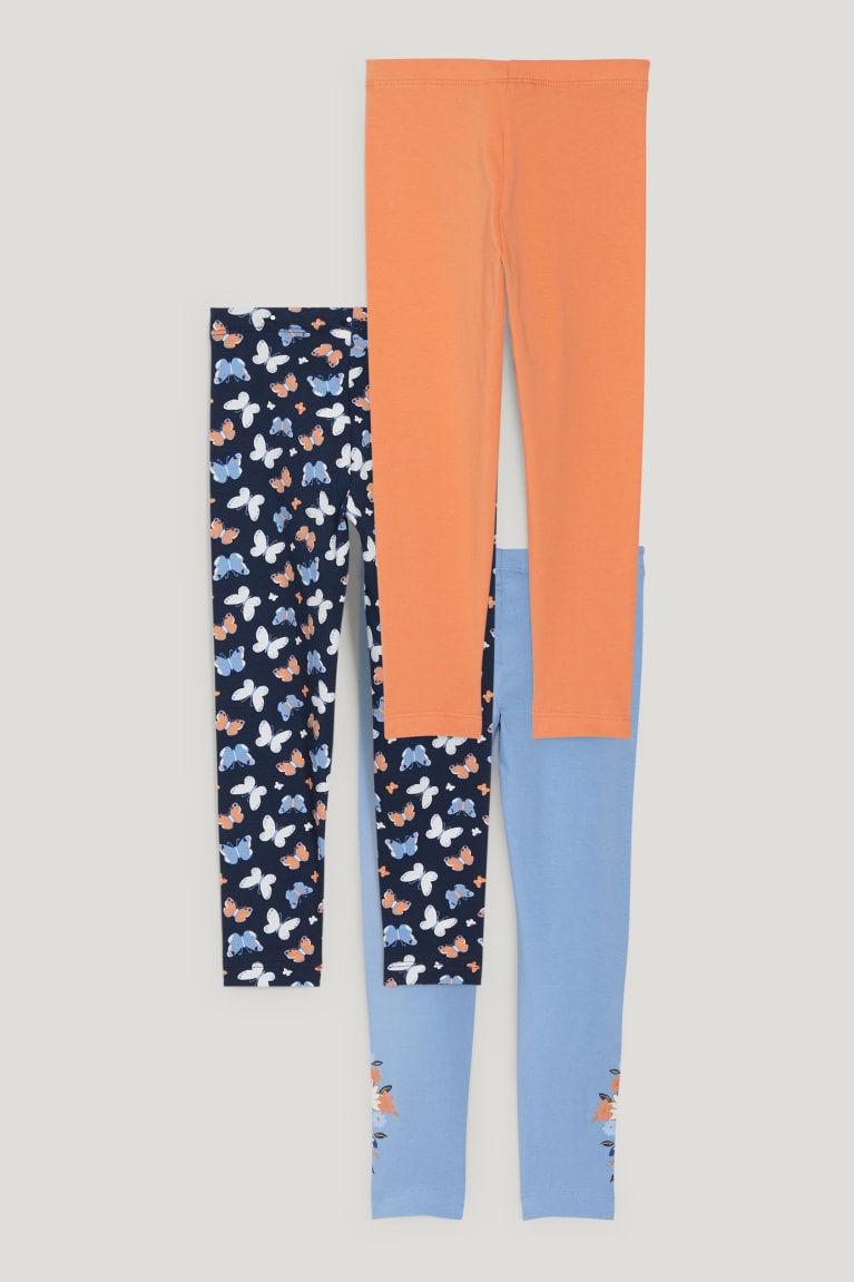 Pantalones C&A Multipack Of 3 Leggings Azules | IGYDJN-517