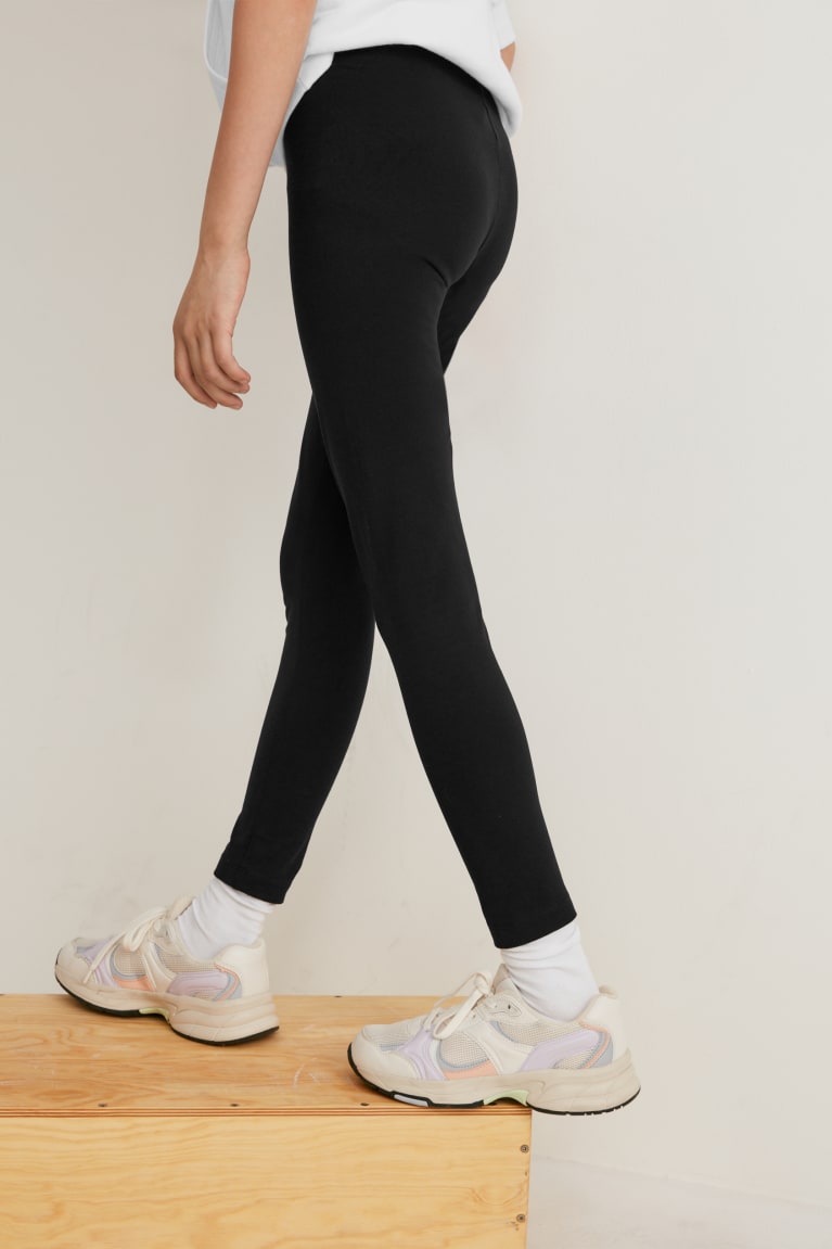 Pantalones C&A Multipack Of 3 Leggings Negras | MYRCVP-978