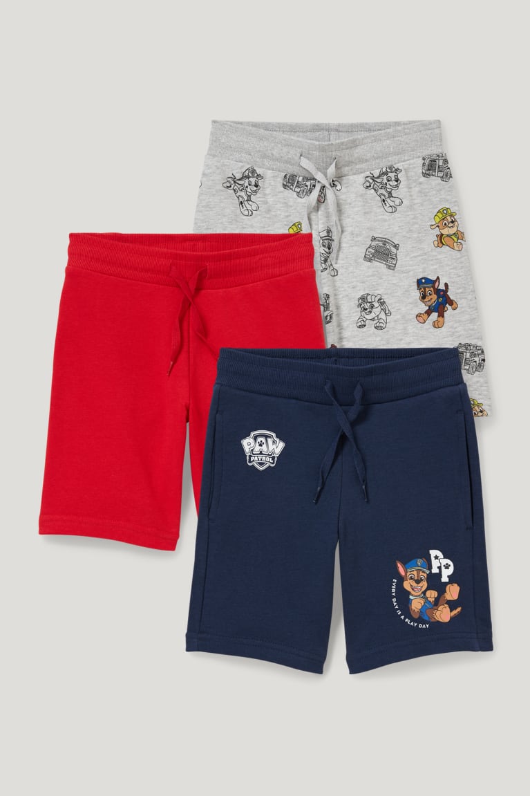 Pantalones C&A Multipack Of 3 Paw Patrol Sweat Bermuda Gris Claro | TUKFXN-543