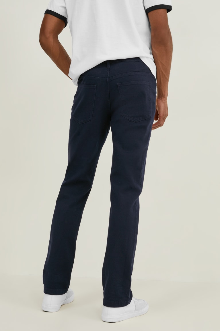 Pantalones C&A Regular Fit Azules Oscuro | PMRYFD-956