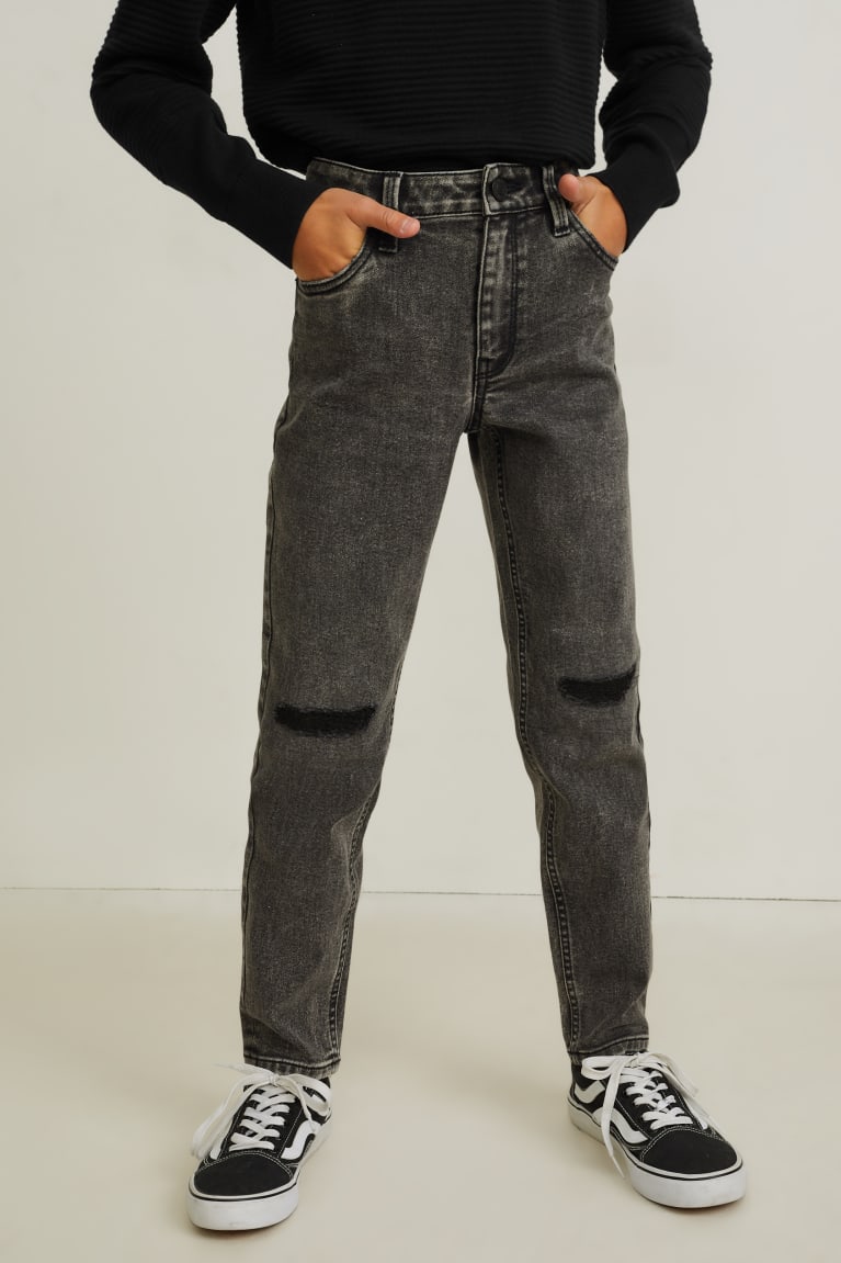 Pantalones C&A Relaxed Azules Gris Oscuro | FBDQAX-520