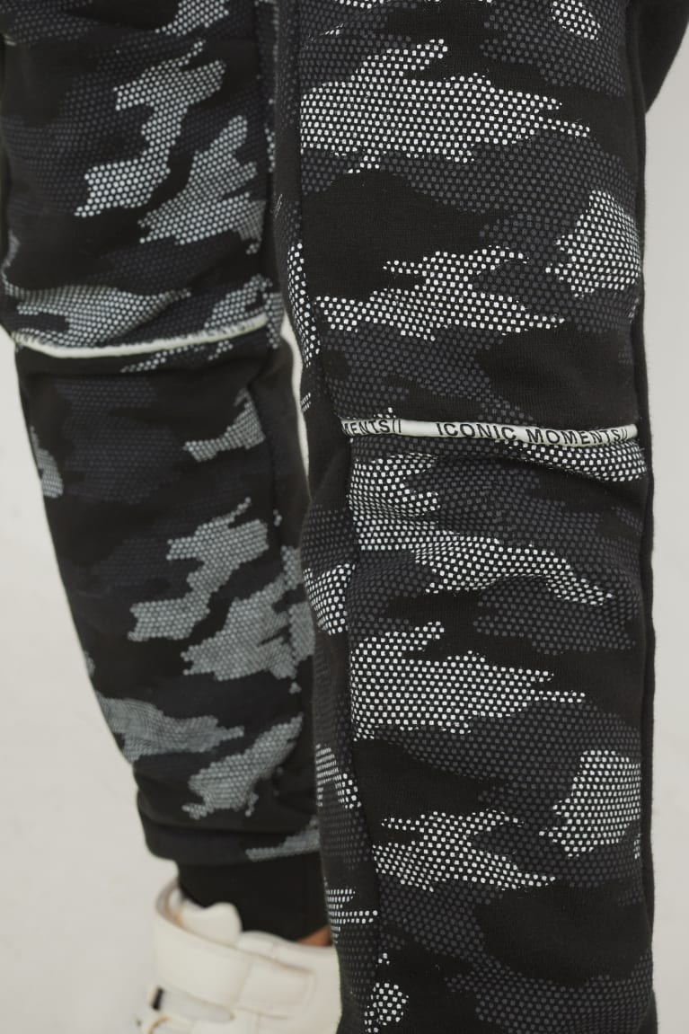 Pantalones C&A Set Zip-through With Hood And Joggers 2 Piece Camouflage | POUJHY-841