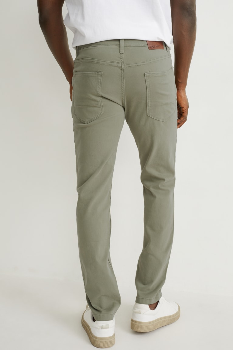 Pantalones C&A Slim Fit Flex Lycra® Verde Claro | UWRXEP-803