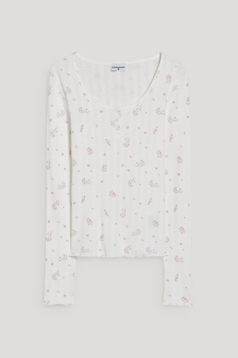 Ropa De Dormir C&A Clockhouse Pyjama Floral Blancas | HKRSVE-521