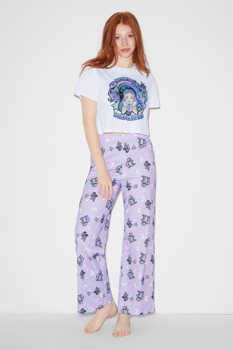 Ropa De Dormir C&A Clockhouse Pyjamas Alice In Wonderland Moradas | MHGDWF-082