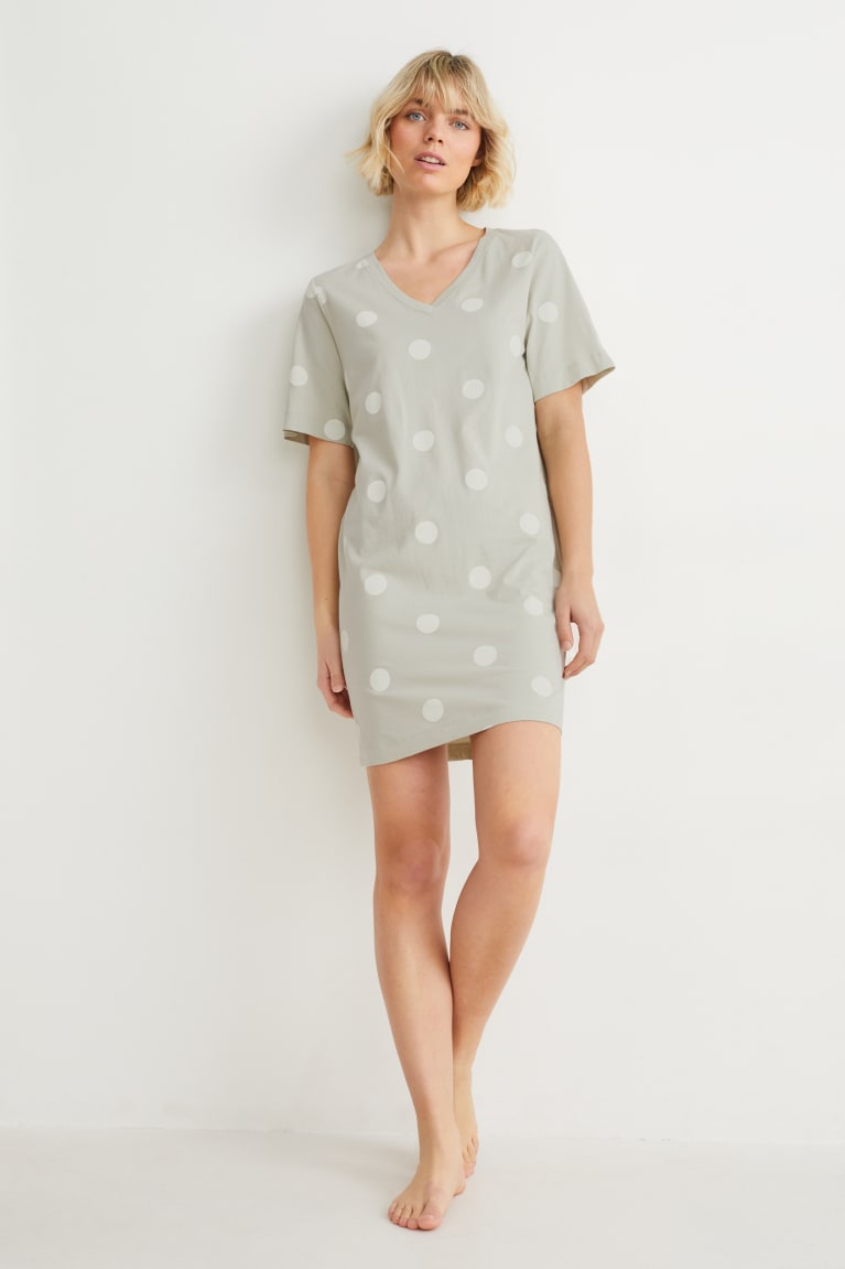 Ropa De Dormir C&A NightPolka Dot Beige Claro | UEIGYT-720