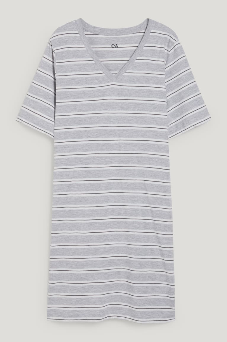 Ropa De Dormir C&A NightStriped Blancas Gris | KHPYNA-162