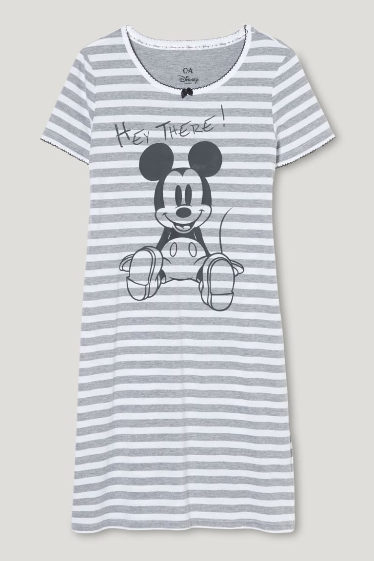 Ropa De Dormir C&A NightStriped Mickey Mouse Gris | WREUPS-806