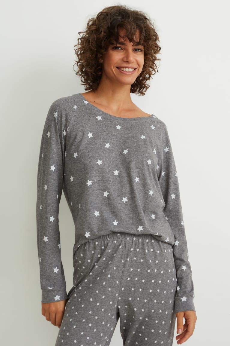 Ropa De Dormir C&A Pyjamas Patterned Gris | UHSNIZ-935