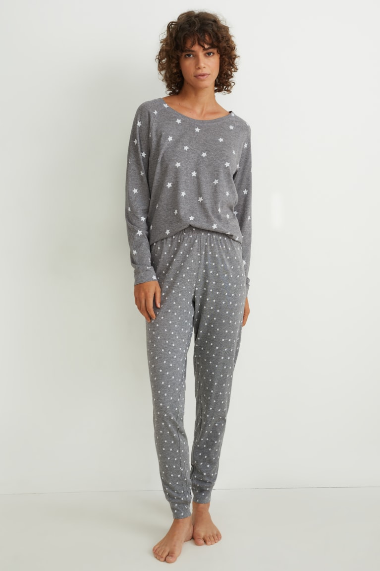 Ropa De Dormir C&A Pyjamas Patterned Gris | UHSNIZ-935