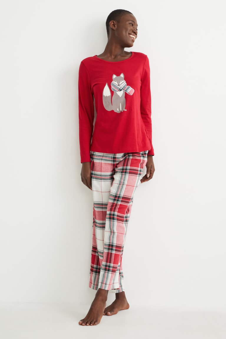 Ropa De Dormir C&A Pyjamas Rojas | KGLYJH-512