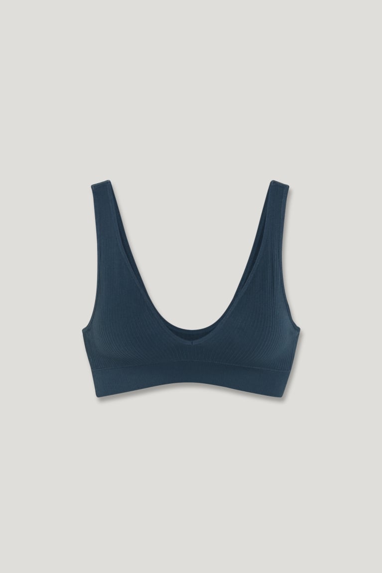 Ropa Interior C&A Bralette Acolchado Gris Oscuro | VIEBJY-061