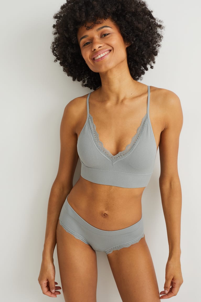 Ropa Interior C&A Bralette Acolchado Seamless Lycra® Verde | ILDGOY-372