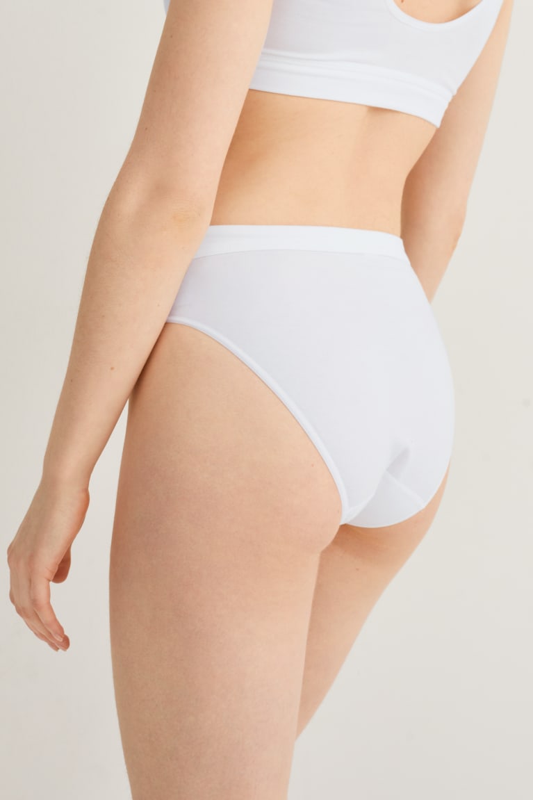 Ropa Interior C&A Briefs Organic Algodon Blancas | IXMFAT-739