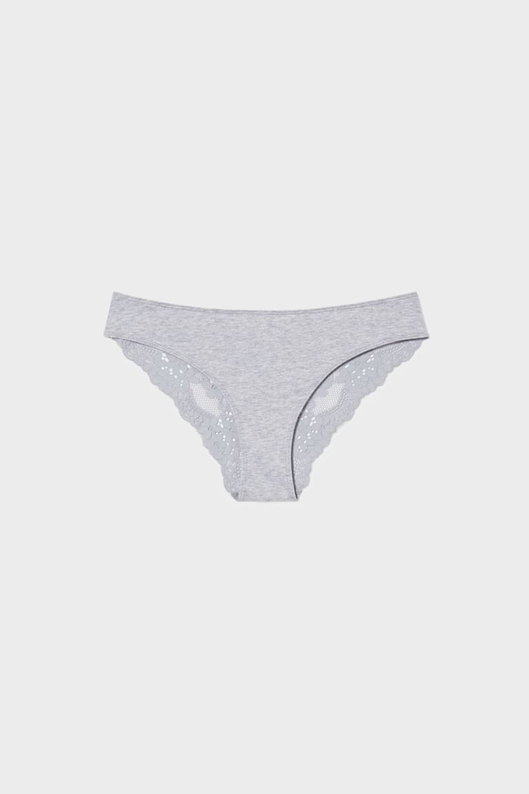 Ropa Interior C&A Briefs Organic Algodon Gris Claro | NLMFVB-459