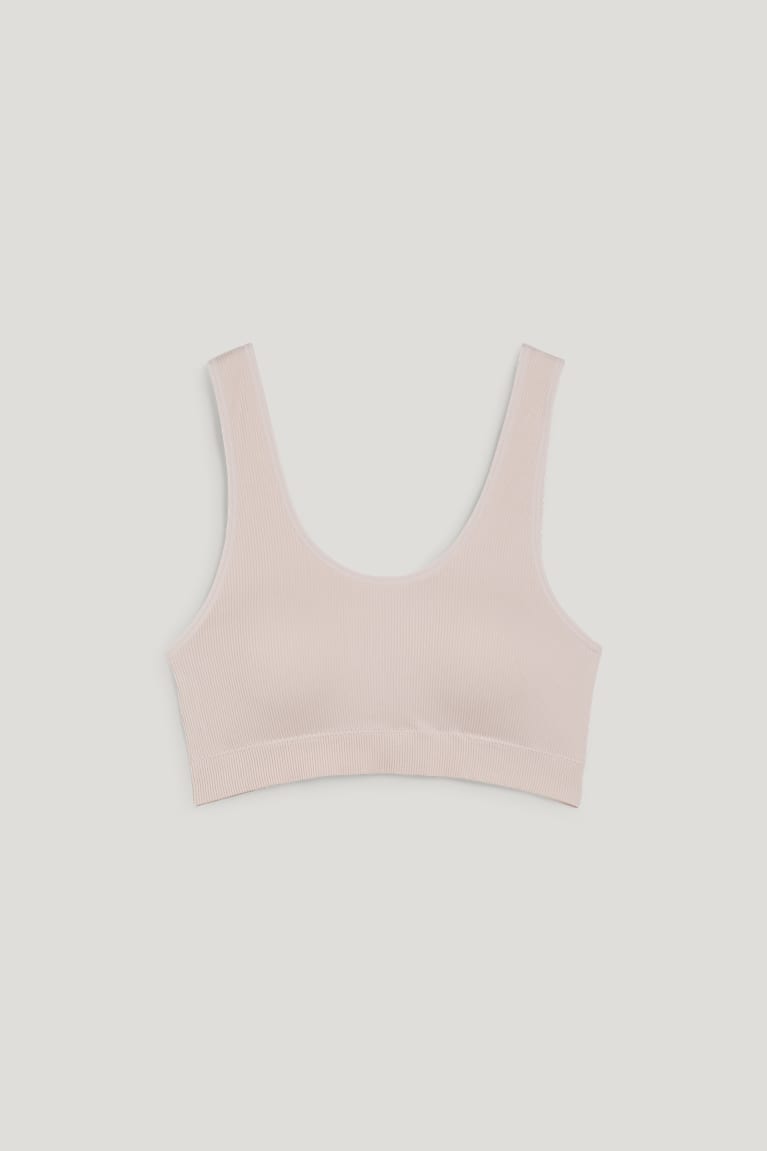 Ropa Interior C&A Crop Acolchado Seamless Rosas | GAKRFU-308