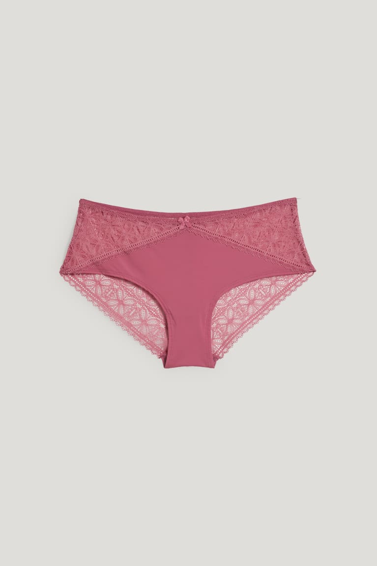 Ropa Interior C&A Hipster Briefs Lycra® Rosas | UKZYGX-684