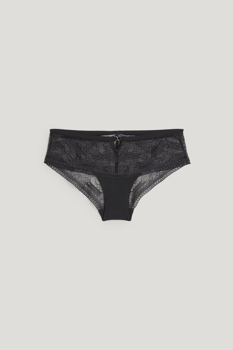 Ropa Interior C&A Hipster Briefs Negras | HTSENY-642