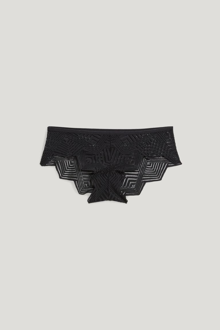 Ropa Interior C&A Hipster Briefs Negras | HWAFDJ-670