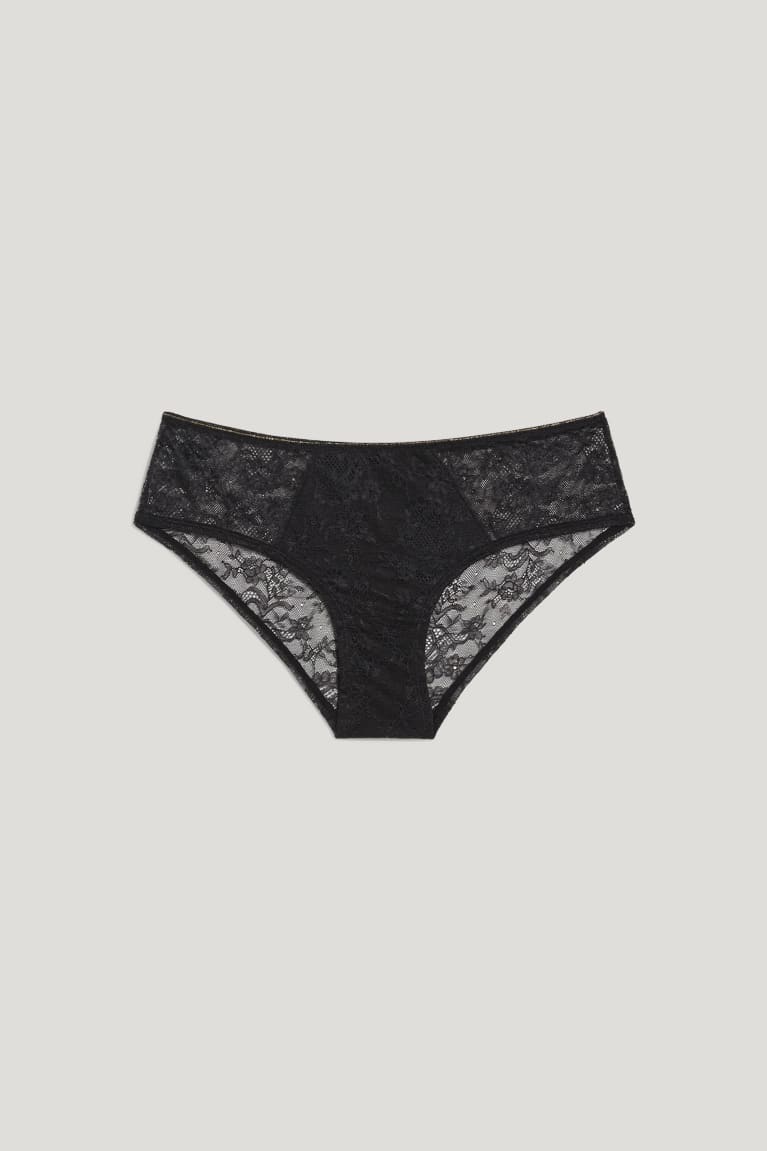 Ropa Interior C&A Hipster Briefs Negras | ZCPTVI-817