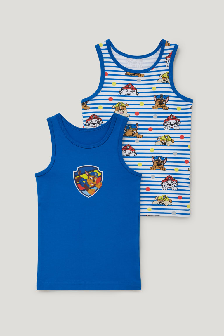 Ropa Interior C&A Multipack Of 2 Paw Patrol Vest Organic Algodon Azules Oscuro | XUOMYR-092