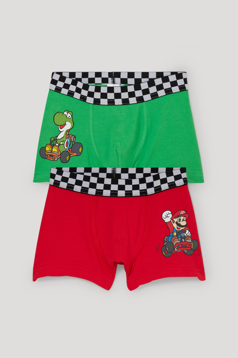 Ropa Interior C&A Multipack Of 2 Super Mario Boxer Organic Algodon Verde | PIFOLR-278