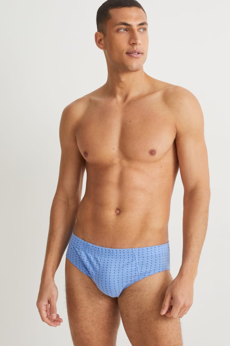 Ropa Interior C&A Multipack Of 3 Briefs Organic Algodon Azules | FHCNEA-314