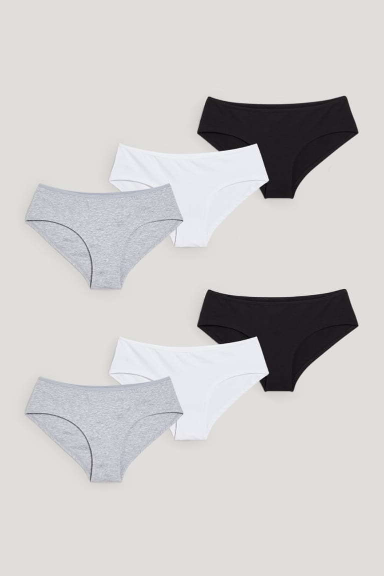 Ropa Interior C&A Multipack Of 7 Hipster Briefs Gris Negras | IOUBEF-589