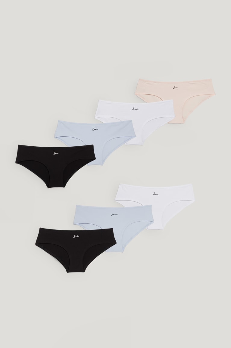 Ropa Interior C&A Multipack Of 7 Hipster Briefs Negras | UJKVTH-936