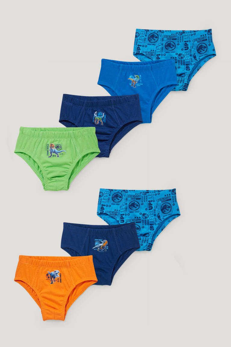 Ropa Interior C&A Multipack Of 7 Jurassic World Briefs Organic Algodon Azules Claro | FHOLRV-756