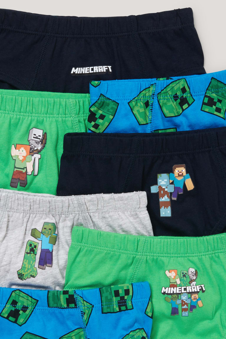 Ropa Interior C&A Multipack Of 7 Minecraft Briefs Organic Algodon Negras | BXRQZE-036