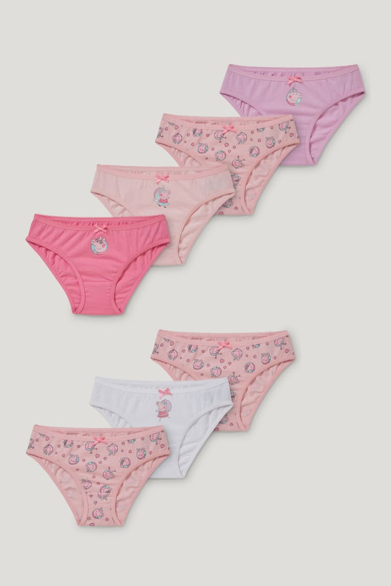 Ropa Interior C&A Multipack Of 7 Peppa Pig Briefs Organic Algodon Rosas | LSRNAX-847