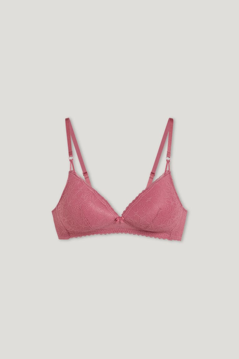 Ropa Interior C&A Non-wired Bra Acolchado Lycra® Rosas | AQNMIB-987