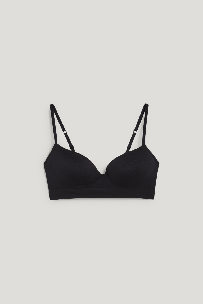 Ropa Interior C&A Non-wired Bra Acolchado Seamless Negras | MYAKIN-617