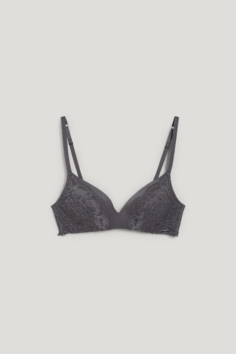 Ropa Interior C&A Non-wired Bra Acolchado Gris Oscuro | NRODHJ-207