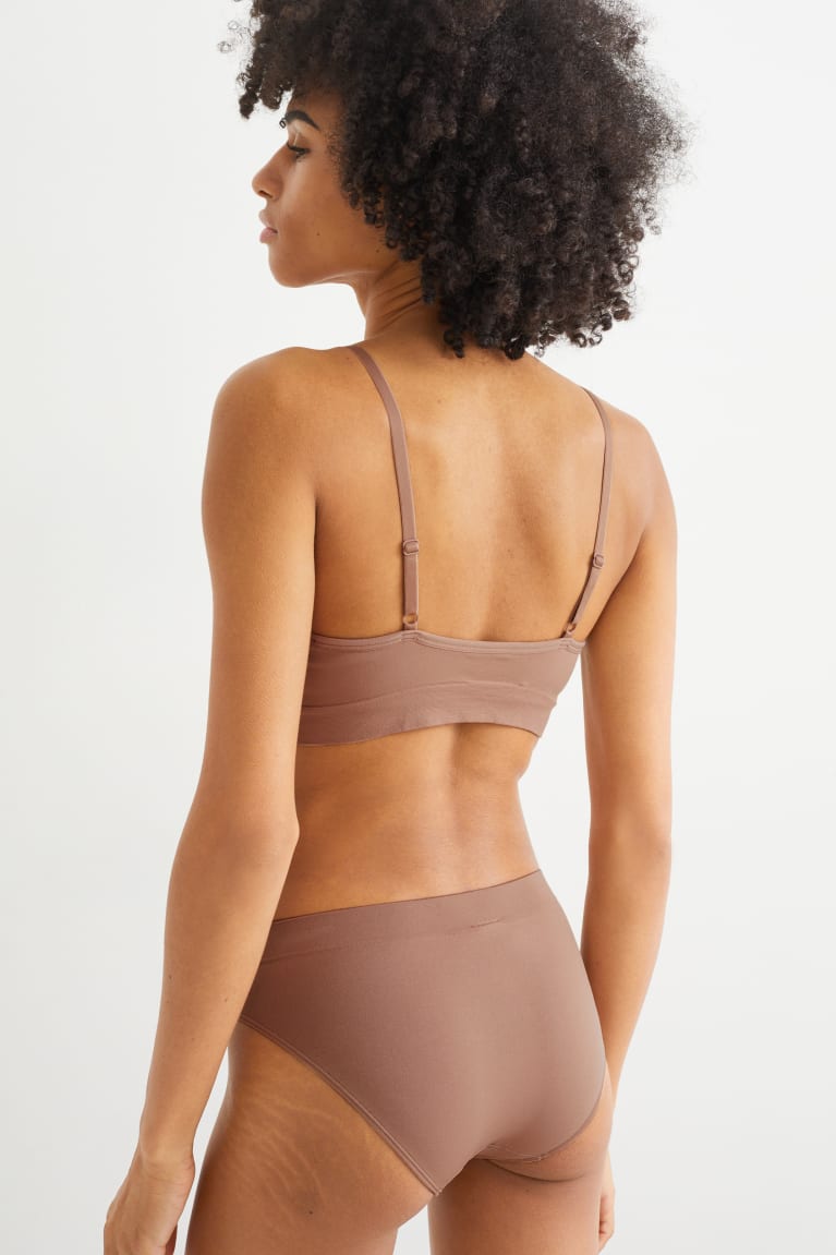 Ropa Interior C&A Non-wired Bra Acolchado Seamless Marrones | YWRVOX-218