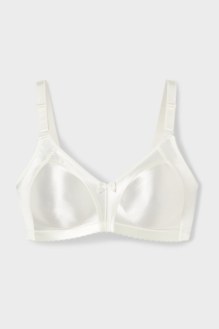 Ropa Interior C&A Non-wired Minimiser Bra Shiny Creme | EBVHZL-613