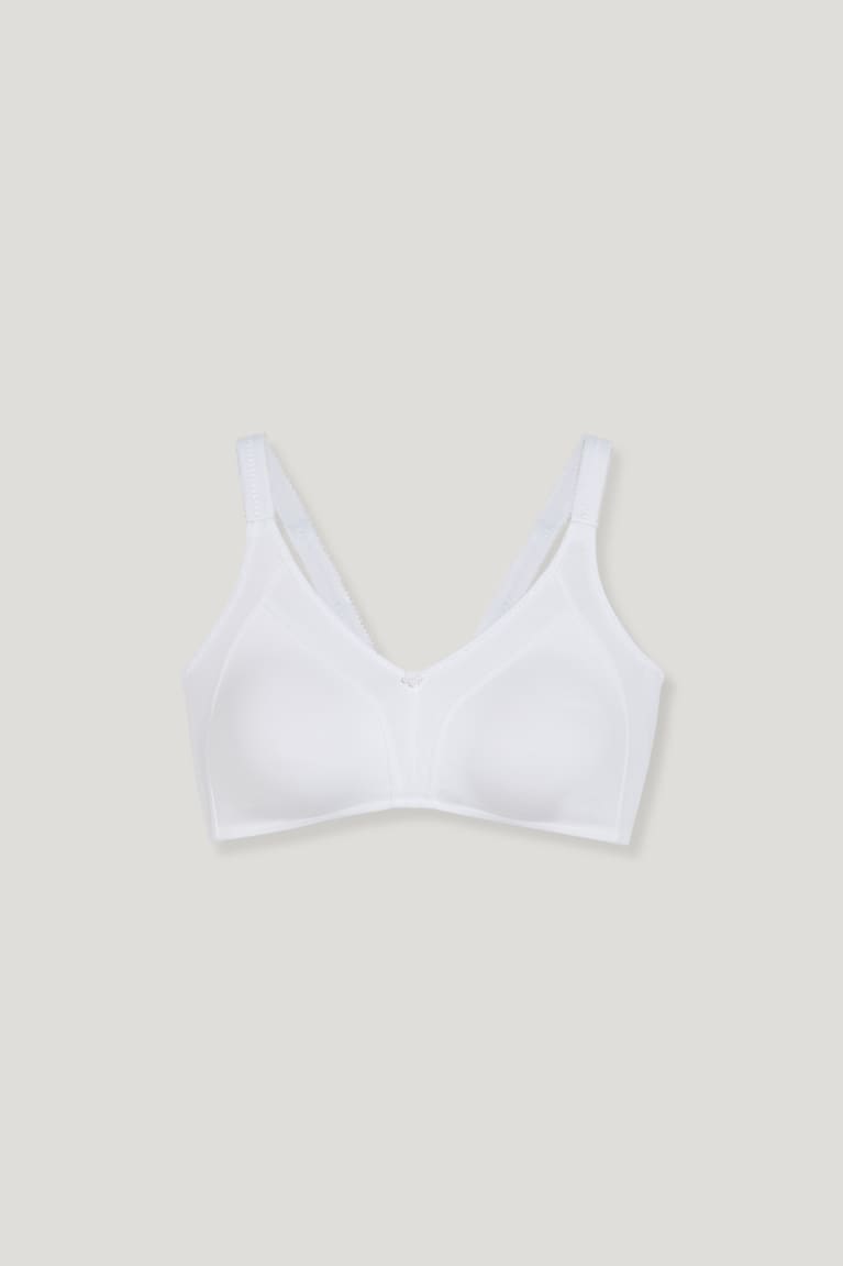 Ropa Interior C&A Non-wired Minimiser Bra Organic Algodon Blancas | XRFTED-924