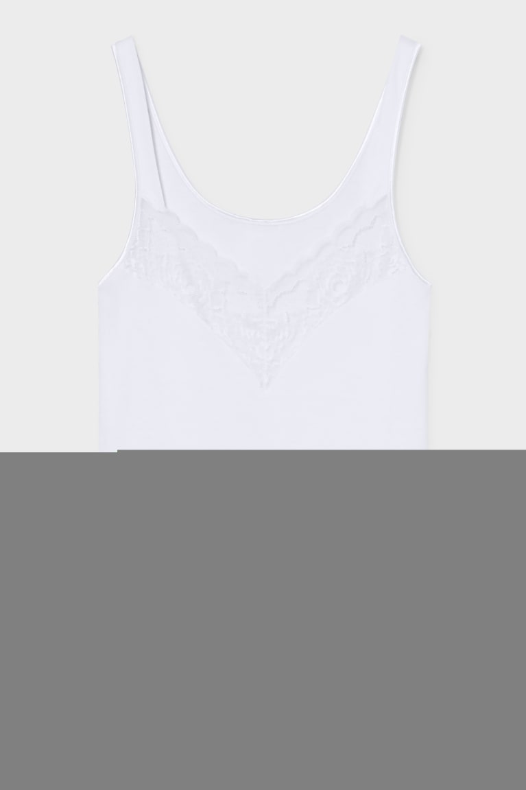 Ropa Interior C&A Speidel Camisole Organic Algodon Blancas | YMEFKZ-548