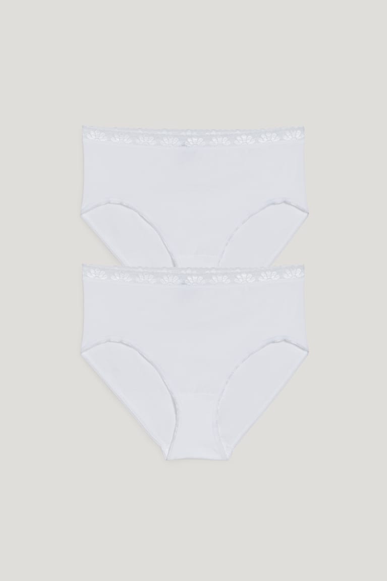 Ropa Interior C&A Speidel Multipack Of 2 Briefs Organic Algodon Blancas | BQVUJM-294