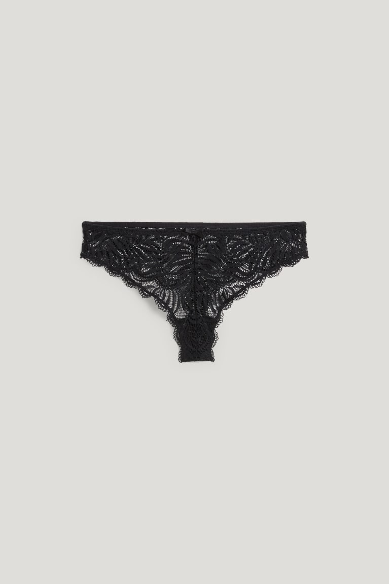 Ropa Interior C&A Tanga Negras | HGTNSC-548