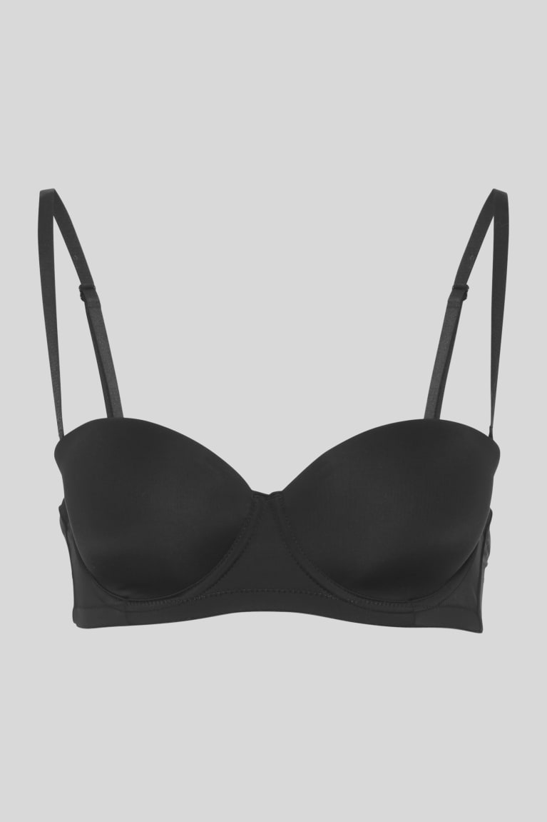 Ropa Interior C&A Underwire Bra Balconette Acolchado Negras | LXUOMY-508