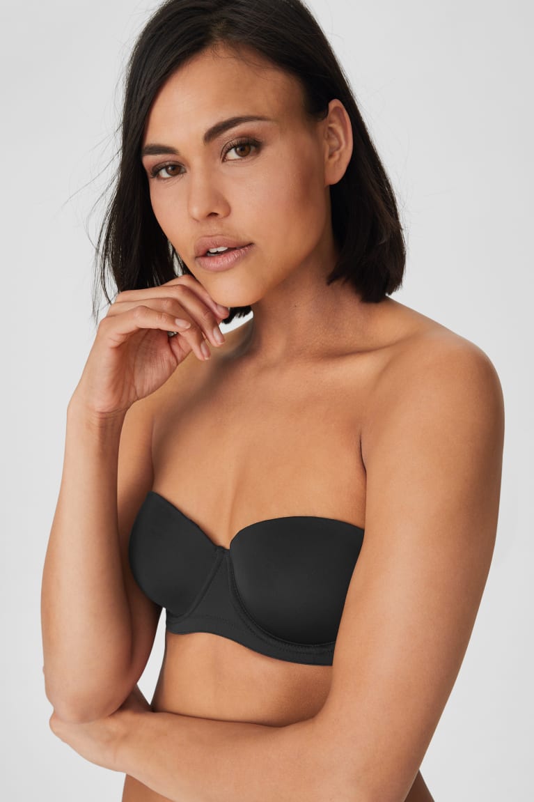 Ropa Interior C&A Underwire Bra Balconette Acolchado Negras | LXUOMY-508