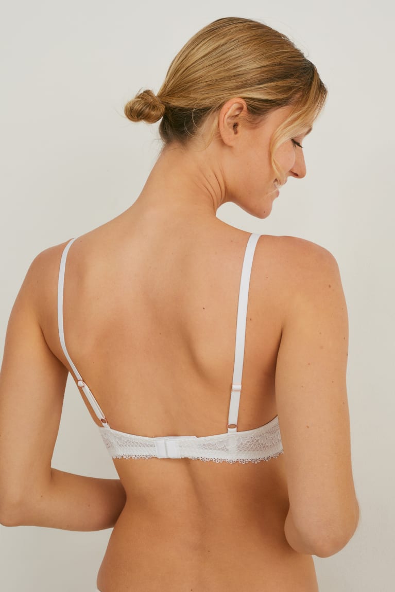 Ropa Interior C&A Underwire Bra Demi Acolchado Blancas | DSUOEL-765